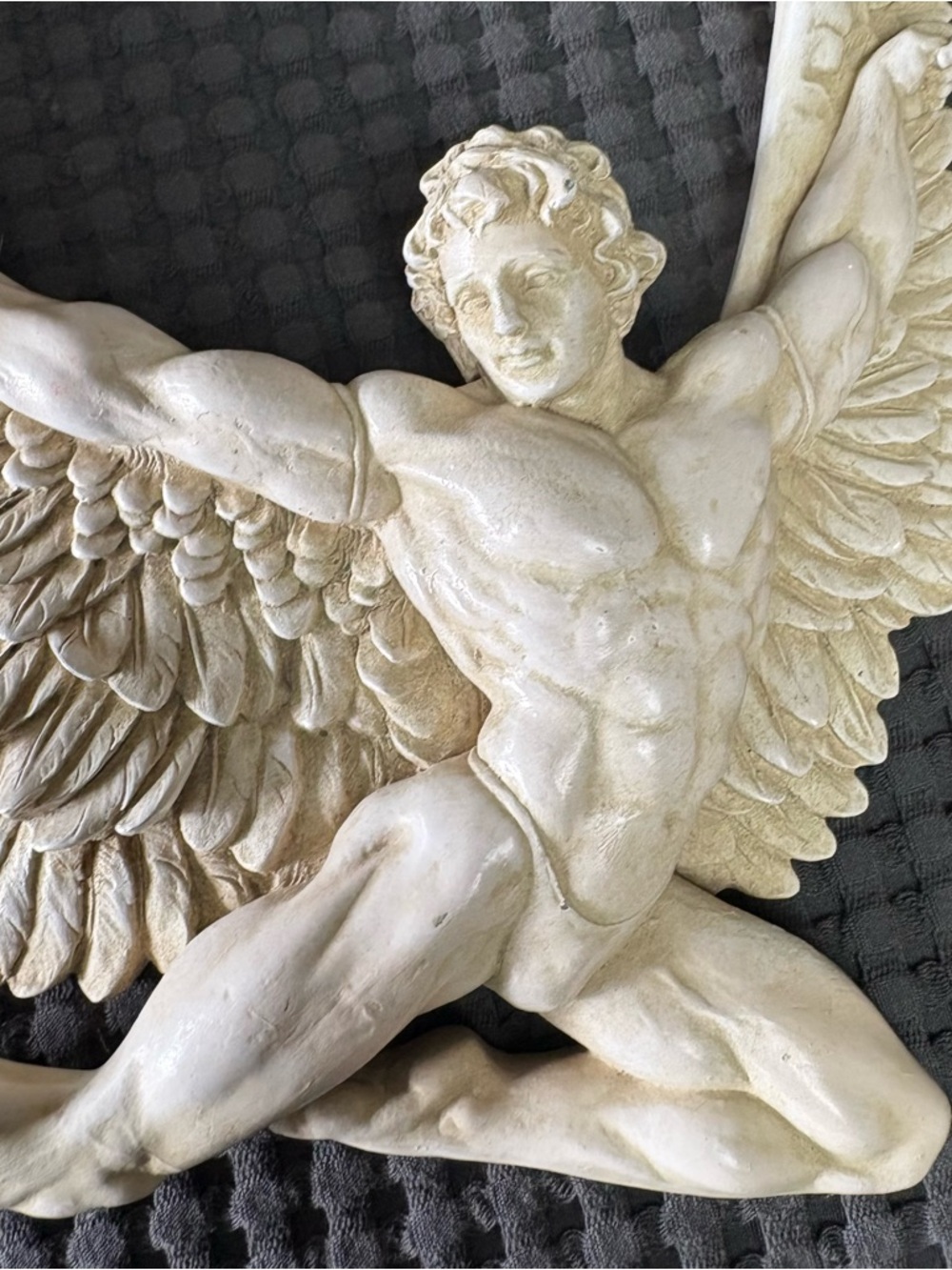 Toscano Icarus Wall Sculpture, Greek Mythology, Fallen Angel, Wall Decor - Picture 2 of 7